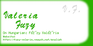 valeria fuzy business card